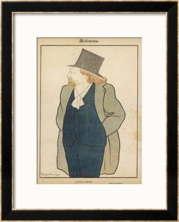 Catulle Mendes French Writer In His Hat And Coat by Leonetto Cappiello Pricing Limited Edition Print image