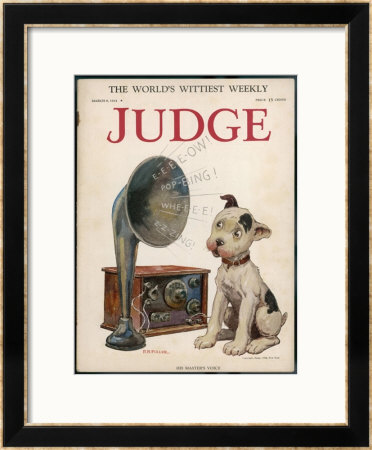 Dog And Wireless, His Masters Voice by R.B. Fuller Pricing Limited Edition Print image