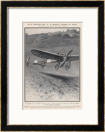 Louis Bleriot Flies The Channel Landing At Dover 37 Minutes After Take-Off From Near Calais by Samuel Begg Pricing Limited Edition Print image