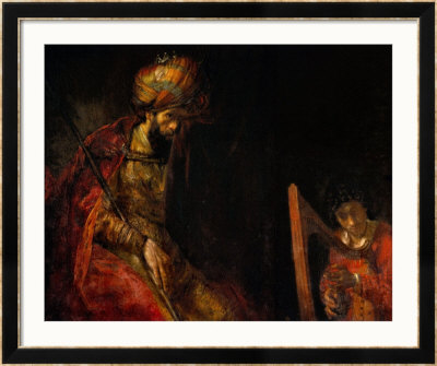 David Playing The Harp Before Saul, 1657 by Rembrandt Van Rijn Pricing Limited Edition Print image