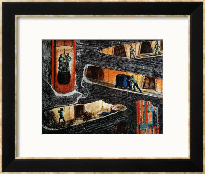 Cross-Section Of A Coal Mine by Ignace Francois Bonhomme Pricing Limited Edition Print image