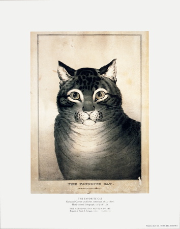 The Favorite Cat by Nathaniel Currier Pricing Limited Edition Print image
