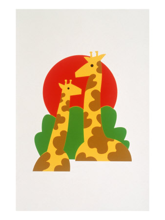 Two Giraffes by Hugh Whyte Pricing Limited Edition Print image