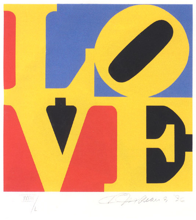The Book Of Love, C.1996, 10/12 by Robert Indiana Pricing Limited Edition Print image