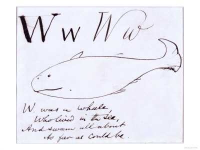 The Letter W Of The Alphabet, C.1880 Pen And Indian Ink by Edward Lear Pricing Limited Edition Print image