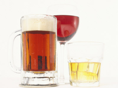 Red Wine, Beer, And Whiskey by Steve Wisbauer Pricing Limited Edition Print image