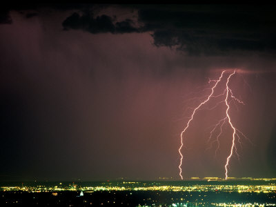 Lighting Over City Of Denver, Co by Megan Meagher Pricing Limited Edition Print image