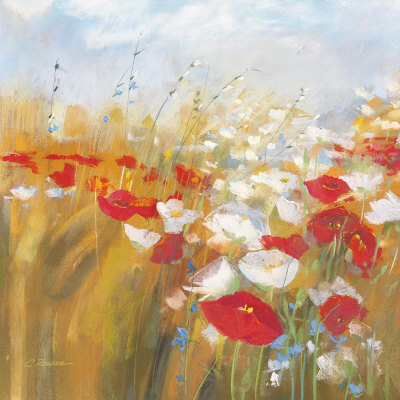 Poppies And Larkspur I by Carol Rowan Pricing Limited Edition Print image