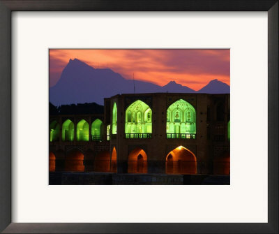 Khaju Bridge, Built In 1650 By Shah Abbas, Esfahan, Esfahan, Iran by Mark Daffey Pricing Limited Edition Print image