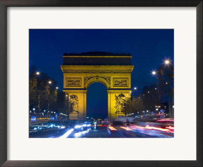 The Arc De Triomphe And The Champs Elysees At Twilight, Paris, France by Jim Zuckerman Pricing Limited Edition Print image