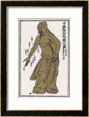 An Ancient Chinese Acupuncture Chart by T'ongjen Tschen Kieou King Pricing Limited Edition Print image