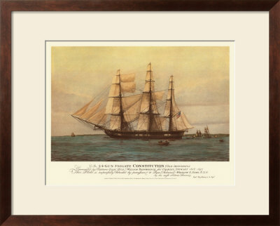 U.S. 44-Gun Frigate Constitution by Harold Wyllie Pricing Limited Edition Print image
