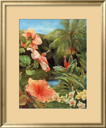 Tropical Waterfall by Lynn Fecteau Pricing Limited Edition Print image