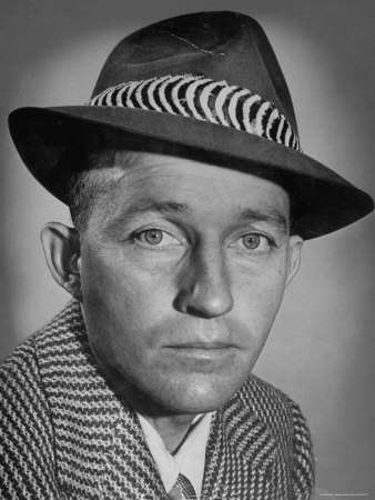 Singer And Actor Bing Crosby Sporting Hat With A Zebra Striped Band Comprised Of Feathers by John Florea Pricing Limited Edition Print image