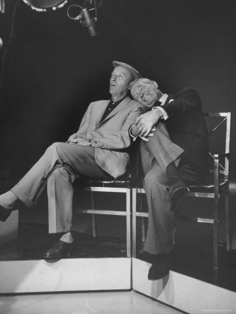 Bing Crosby Singing With Maurice Chevalier by Allan Grant Pricing Limited Edition Print image