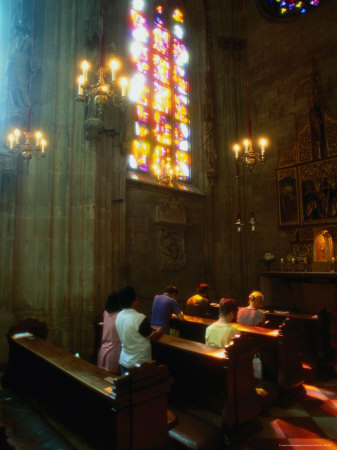 Interior Of Gothic St. Stephens Cathedral, Innere Stadt, Vienna, Austria by Jon Davison Pricing Limited Edition Print image