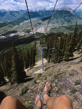 Riding The Silver Queen Back To The Base Area, Colorado by Mike Tittel Pricing Limited Edition Print image