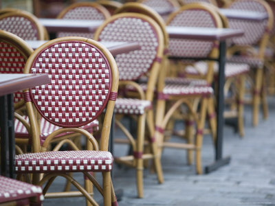 Cafe Tables, Place Du Tertre, Montmartre, Paris by Walter Bibikow Pricing Limited Edition Print image