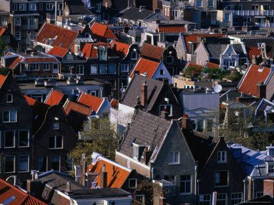 Rooftops From Belltower Of Westerkerk (Western Church), Amsterdam, Netherlands by Chris Mellor Pricing Limited Edition Print image