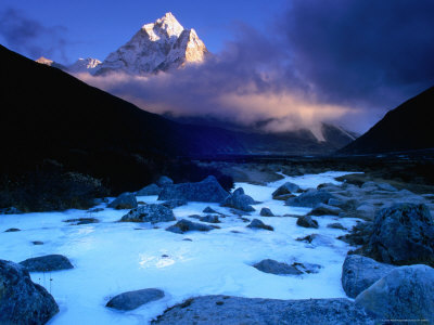 Snow Fields And The Peak Of Ama Dablam In The Everest Region by Jeff Cantarutti Pricing Limited Edition Print image