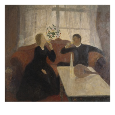 The Engagement (Oil On Canvas) by Bernhard Dorotheus Folkestad Pricing Limited Edition Print image