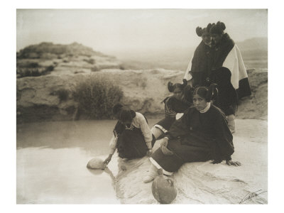 Hopi Girls At The Well by Edward S. Curtis Pricing Limited Edition Print image