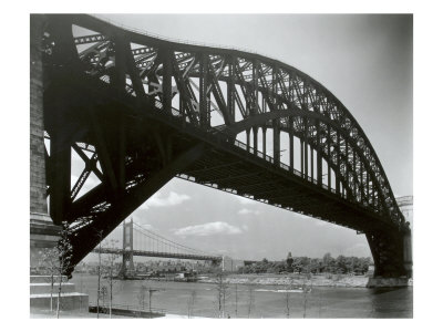 Hell Gate Bridge, Inverted, Astoria, Queens by Berenice Abbott Pricing Limited Edition Print image