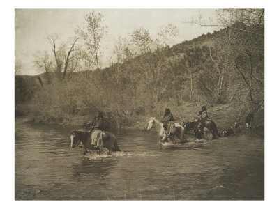 Apache Women Fording by Edward S. Curtis Pricing Limited Edition Print image
