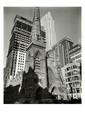 Rockefeller Center, Collegiate Church Of St. Nicholas, Fifth Avenue And 48Th Street, Manhattan by Berenice Abbott Pricing Limited Edition Print image