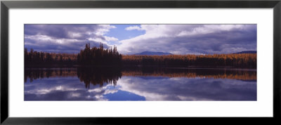 Reflection Of Clouds And Trees In Water, Little Bitterroot Lake, Montana, Usa by Panoramic Images Pricing Limited Edition Print image