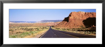 Rock Formation At A Roadside, Route 84, Abiquiu, New Mexico, Usa by Panoramic Images Pricing Limited Edition Print image