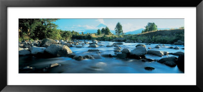 Rocks In The River, Mount Taranaki, Taranaki, North Island, New Zealand by Panoramic Images Pricing Limited Edition Print image