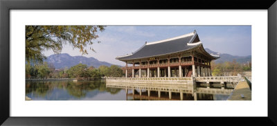 South Korea, Seoul, Kyongheru, View Of Traditional Architecture On A Lake by Panoramic Images Pricing Limited Edition Print image
