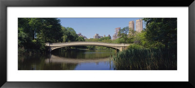 Bridge Across A Lake, Central Park, New York, Usa by Panoramic Images Pricing Limited Edition Print image