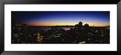 Buildings Lit Up At Dusk, Seattle, Washington State, Usa by Panoramic Images Pricing Limited Edition Print image
