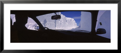 Snowcapped Mountains Viewed Through A Car, Breidadalsheidi, Iceland by Panoramic Images Pricing Limited Edition Print image