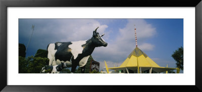 Chatty Bell Statue And Her Calf At A Fair, Wisconsin Pavilion, Neillsville, Wisconsin, Usa by Panoramic Images Pricing Limited Edition Print image