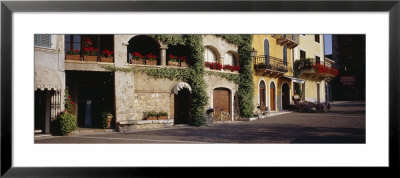 Houses At A Road Side, Torri Del Benaco, Italy by Panoramic Images Pricing Limited Edition Print image