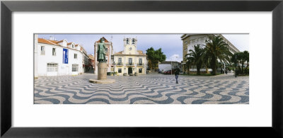 Statue In Front Of A Church, Cascais, Lisbon, Portugal by Panoramic Images Pricing Limited Edition Print image