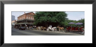 Horse Driven Carriages On A City Street, New Orleans, Louisiana, Usa by Panoramic Images Pricing Limited Edition Print image