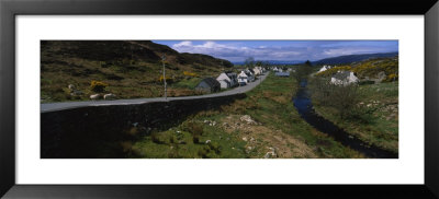 High Angle View Of Houses Along A Road, Durinish, Highlands, Scotland, United Kingdom by Panoramic Images Pricing Limited Edition Print image