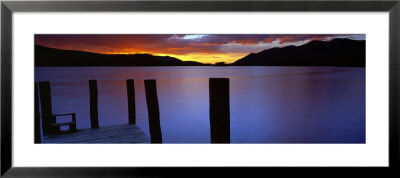 Jetty At Dusk, Sunset, England, United Kingdom by Panoramic Images Pricing Limited Edition Print image
