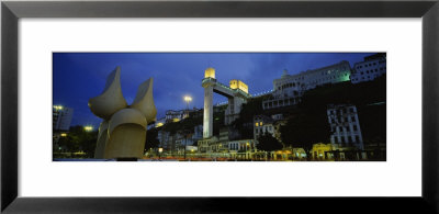 Low Angle View Of Buildings Lit Up At Dusk, Salvador, Bahia, Brazil by Panoramic Images Pricing Limited Edition Print image