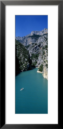 High Angle View Of A River Flowing Between Mountains, Verdon River, France by Panoramic Images Pricing Limited Edition Print image