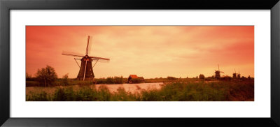 Windmill, Kinderdigk, Netherlands by Panoramic Images Pricing Limited Edition Print image