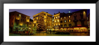 Low Angle View Of Buildings, Piazza Della Riforma, Lugano, Switzerland by Panoramic Images Pricing Limited Edition Print image