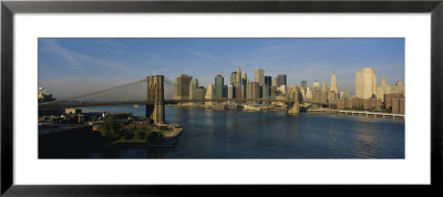 Bridge Across A River, Brooklyn Bridge, New York City, New York State, Usa by Panoramic Images Pricing Limited Edition Print image