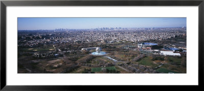 Aerial View Of World's Fair Globe, From Queens Looking Towards Manhattan, New York City, Ny, Usa by Panoramic Images Pricing Limited Edition Print image