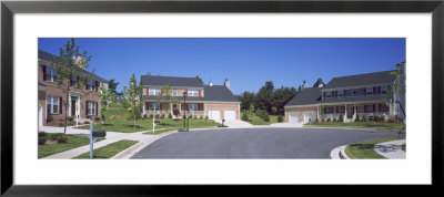 Houses Along A Road, Seaberry, Baltimore, Maryland, Usa by Panoramic Images Pricing Limited Edition Print image