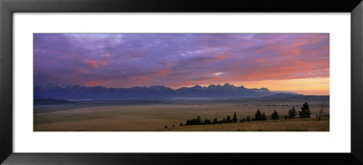 Mountains At Dusk, Jackson Hole, Teton Mountains, Grand Teton National Park, Wyoming, Usa by Panoramic Images Pricing Limited Edition Print image